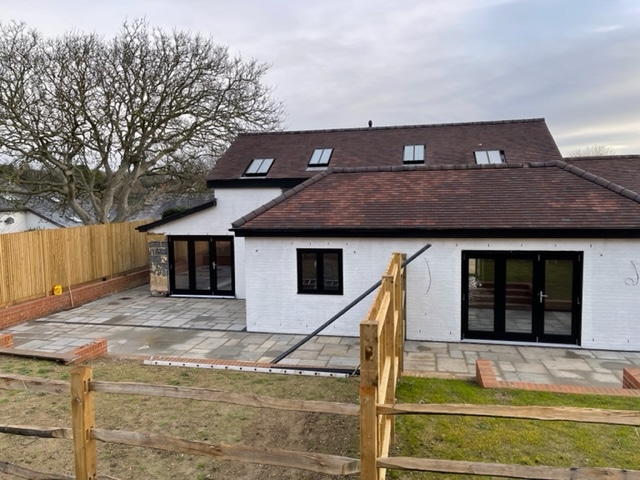 Completed barn conversion, roof at lewes east sussex