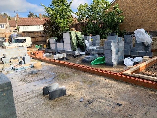 foundations & building supplies at Crayford London project