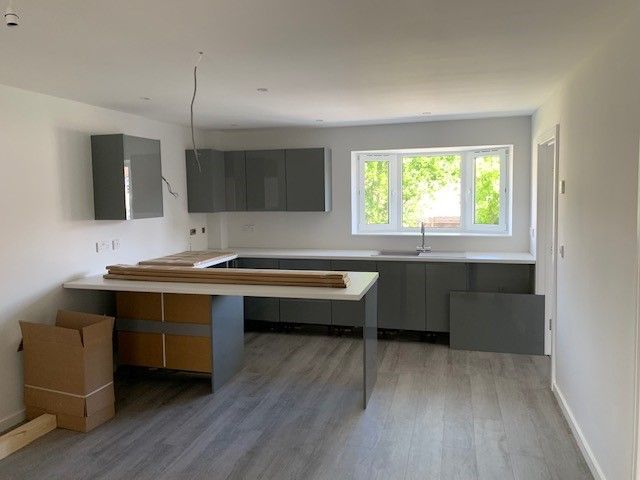 Kitchen in flat at Crayford London property development