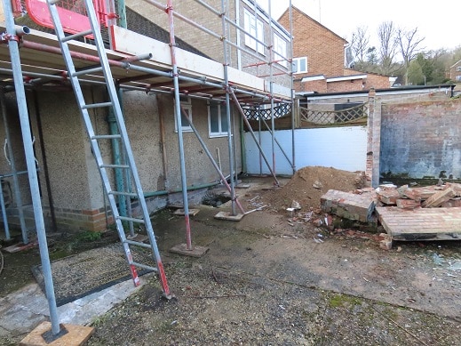 Back view of Hertfordshire bungalow conversion project