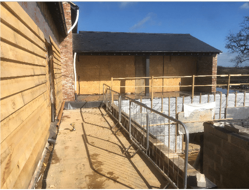 Daventry Rear of Barn During Build